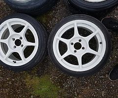 15" buddyclub p1's flatface 4x100