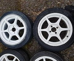 15" buddyclub p1's flatface 4x100