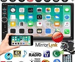7" MP5 Bluetooth car radio, touch screen & mirror link+reversing camera