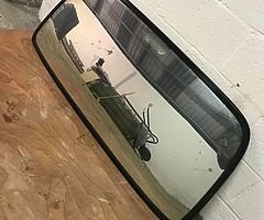 Mirrored Toyota Hiace back window