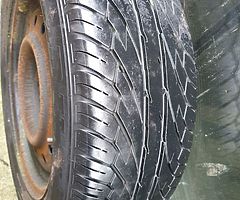 Steel rims and very good tyres.Check the list for spec size.Can sell separately.