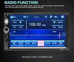 7 inch Bluetooth mp5 car radio video phone mirroring + 12 Led reversing camera free