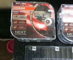 Car bulbs selection of H7/12v/55w and interior bulbs for sale.50 euros for the lot