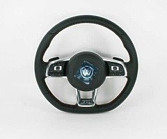 Genuine VW flat bottom steering wheel