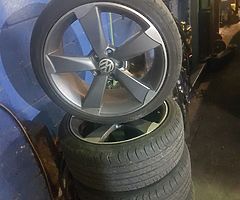 18" original TTRS ALLOYS + NEW TYRES