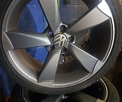 18" original TTRS ALLOYS + NEW TYRES