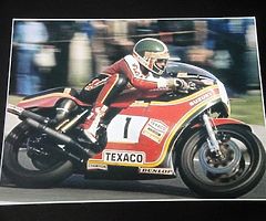 TOM HERRON Framed Photo Motorcycle Racing Ulster Grand Prix Isle Of Man TT NW200 Joey Dunlop - Image 1/2