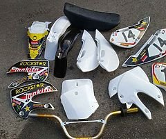 Pit bike plastics bars seat