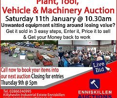 Machinery Auction - Saturday 11th January