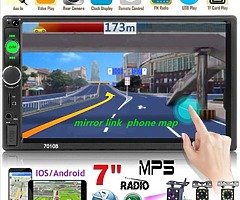 7 inch Bluetooth mp5 car radio video phone mirroring + free 12 Led reversing camera