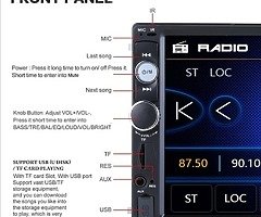 7 inch Bluetooth mp5 car radio video phone mirroring + free 12 Led reversing camera