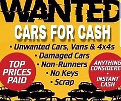WE BUY ALL MAKES MODELS OF CARS /VANS /JEEPS OR CAMPER VANS ANY YEAR IN ANY CONDITION
