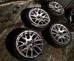 18 inch Bostons 1 weld and needs new tyre will swap for 17 inch lexus sport alloys