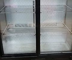 Sliding door beer fridge