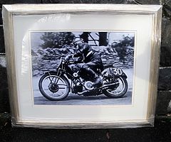 Stanley Woods Framed Photo - Isle of Man TT BSB WSB MOTOgp Joey Dunlop NW200 Ulster Grand Prix Bikes - Image 3/3