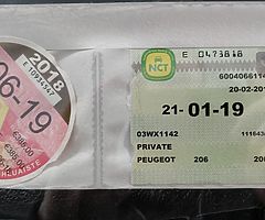 Peugeot 206 1.4 - NTCd 01/2020 - TAX 06/19