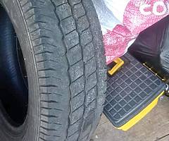 Two tyres off Toyota Hiace