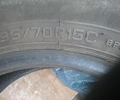 Two tyres off Toyota Hiace