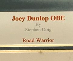 JOEY DUNLOP - Mounted & Framed Print by Artist "STEPHEN DOIG" No:50/295 Isle of Man TT NW200 BSB
