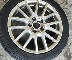 Alloy wheels of a jetta