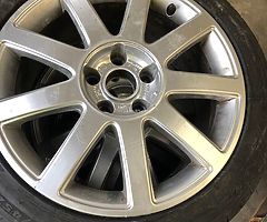 4 5x112 Audi alloys 4 new tyers 17”
