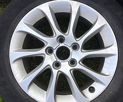 Audi alloys 16” 5x112 + 4 good tires
