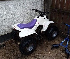 100 cc quad never gives any bother starts first kick all good tyres only reason for sale is looking  - Image 1/2