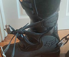 Fox MX tech motocross boots.