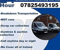 24hr recovery service - 7 days a week