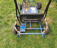 Kids 2 seater go kart needs engine and tidied