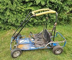 Kids 2 seater go kart needs engine and tidied