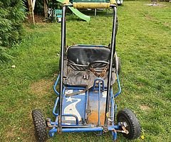 Kids 2 seater go kart needs engine and tidied
