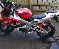 1999 yamaha r1 4xv.26890 miles Motd, very good tyres, new brakes, oil and filter changed. Running we