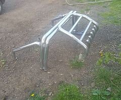 Chrome Top roll over and front bull bars to suit ford ranger.