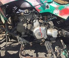 Quad for sale 110 cc quad is running needs some tlc start and drives something simple wrong with it 