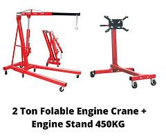 2 Ton Foldable Engine Crane & Engine Stand 450kg