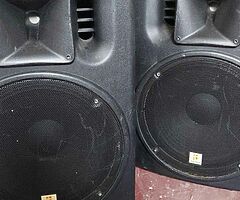 2 x Thebox pa502p 15" speakers