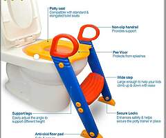 HK Anti Slip Potty Training Ladder Step Up Seat Toilet Contoured Cushion Training Step Stool for Kid