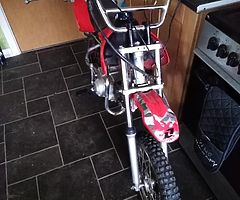 110cc pit bike starts an goes swap for something way a clutch