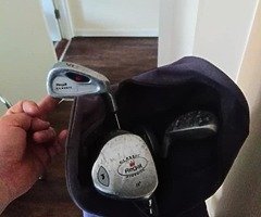 Club man golf cart needs batterys
And charger god for parts or repair have golf bag and clibs to
