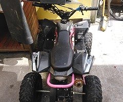 Quad bike 50cc like new can be seen running need new throttle cable tnd carb dun on good bike