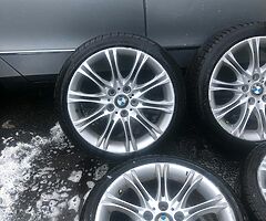18” ORIGINAL MSPORT BMW ALLOYS 
VERY GOOD TYRES