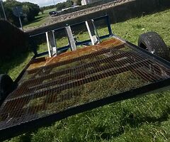 Motorbike/flatbed trailer unfinished project galvanised under Neath