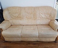 3-seater leather sofa
