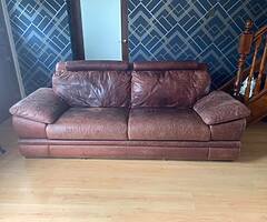 FREE Large leather 3 seater sofa