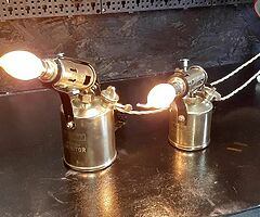 vintage brass blow lamp table light