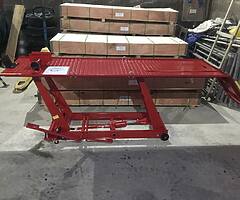 Large Motorcycle bike lift tables 450kg. 220cm x 68cm