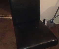 Table and 6 leather chairs