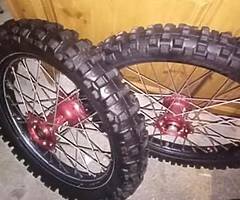 Crf450 wheels excel talon hubs