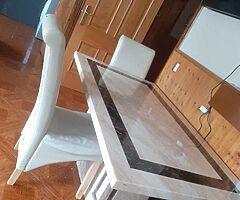 Marble table and chairs for sale